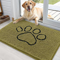 OLANLY Dog Door Mat for Muddy Paws 36x24, Paw Print Design, Absorbs Moisture by OLANLY