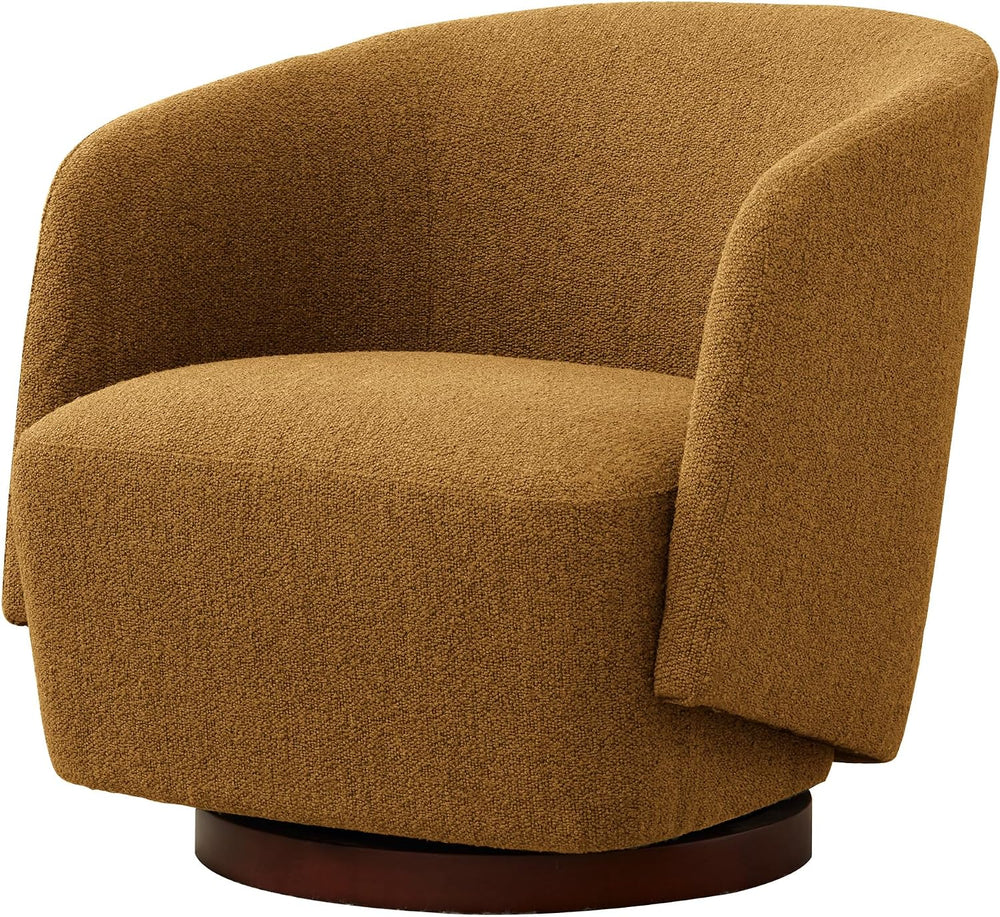 Zihanhome Boucle Swivel Accent Chair, No Assembly Armchair (1, Yellow)