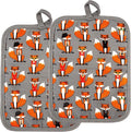 Pot Holders Set of 2 Heat Resistant 480 ℉ Non Slip Clear Silicone Printed by REDLMLDETA