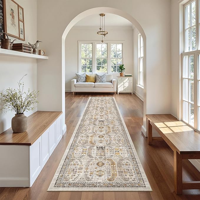 Madane Runner Rugs for Hallway 2x10 Long Washable Non-Slip Hallway Runner Rug - Image 2
