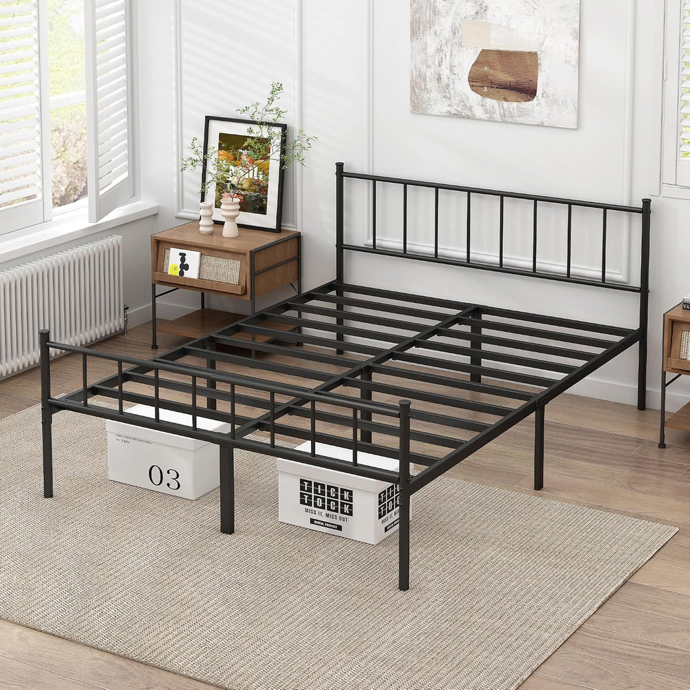 DIIYIV Full Metal Bed Frame,Steel Slat Support,Noise Free,Easy Assembly