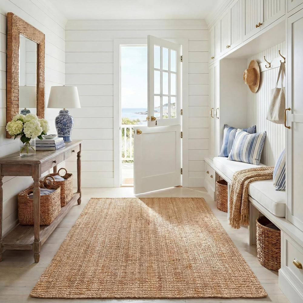 SAFAVIEH Natural Fiber Jute Area Rug 5'x8', Coastal Natural NF730C