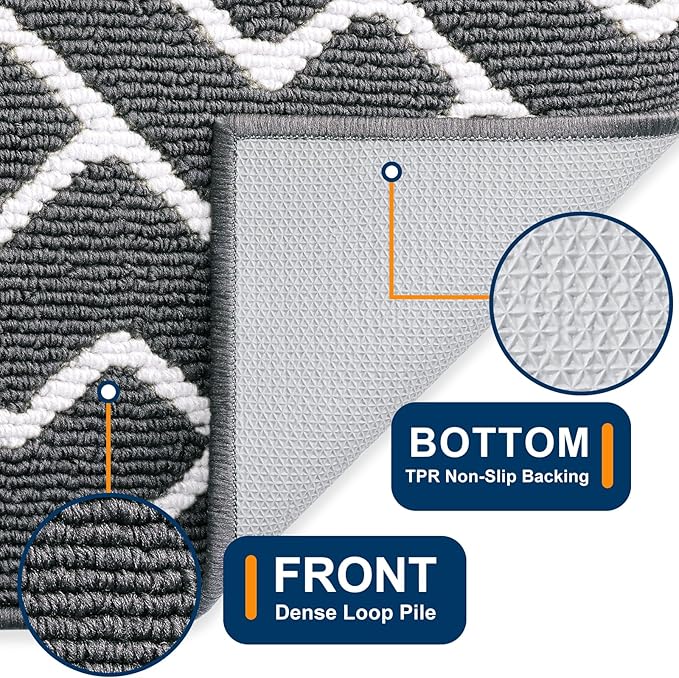 OLANLY Front Door Mat, Non-Slip Rubber Backing, Dirt Resistant and Absorbent - Image 4