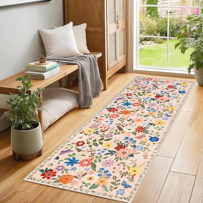 Runner Rug for Entryway: 2.6x8 Kitchen Rugs Non Slip Washable Ultra-Thin Soft - Image 3
