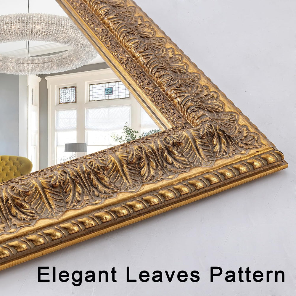 Chende 48" L x 24" W Large Gold Mirror for Wall, Rectangular Decora...