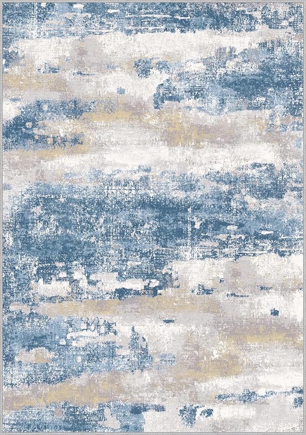 Area Rugs 6x9 for Living Room Bedroom, Modern Abstract Machine Washable Soft - Image 6