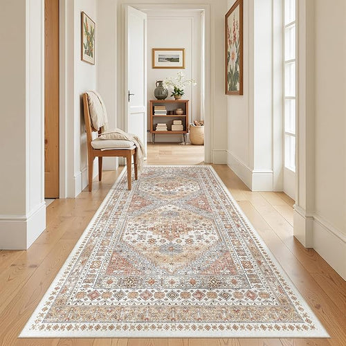 4x8 Rug for Bedroom, Wide Runner Rug for Hallway, Non Slip Washable Runner Rug by Restydon