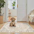 Madane Washable Area Rug 2x3, Small Entryway Rug Non-Slip Vintage Door Mat by Madane