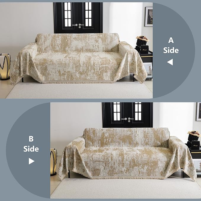MYSKY HOME Couch Cover for Sectional Sofa Set for Dog Cat Pets Abstract - Image 6
