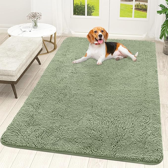 OLANLY Dog Door Mat for Muddy Paws 70x46, Absorbs Moisture and Dirt, Absorbent by OLANLY