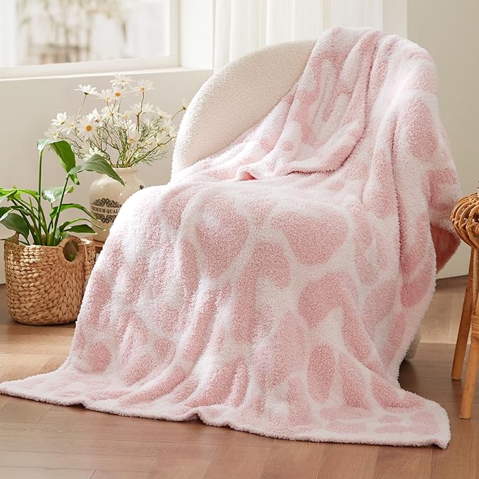 Bedsure Leopard Throw Blanket for Couch, Knit Plush Throw Blanket by BEDSURE