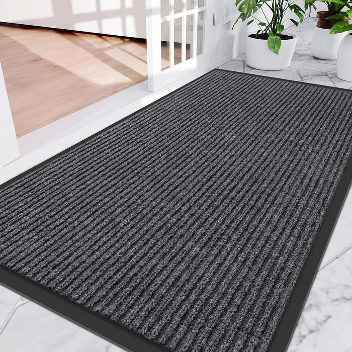 Amyracel Front Door Mat 2'x4', Heavy Duty Waterproof Indoor Outdoor Doormat