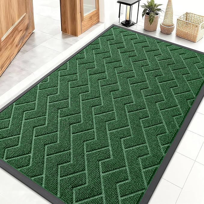 OLANLY Front Door Mat Indoor Outdoor Entrance, Waterproof All-Season, by OLANLY