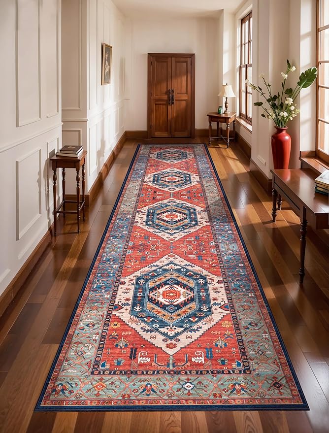 SERISSA Runner Rug for Hallways, 3x12 Washable Non Slip Kitchen Runner Rug