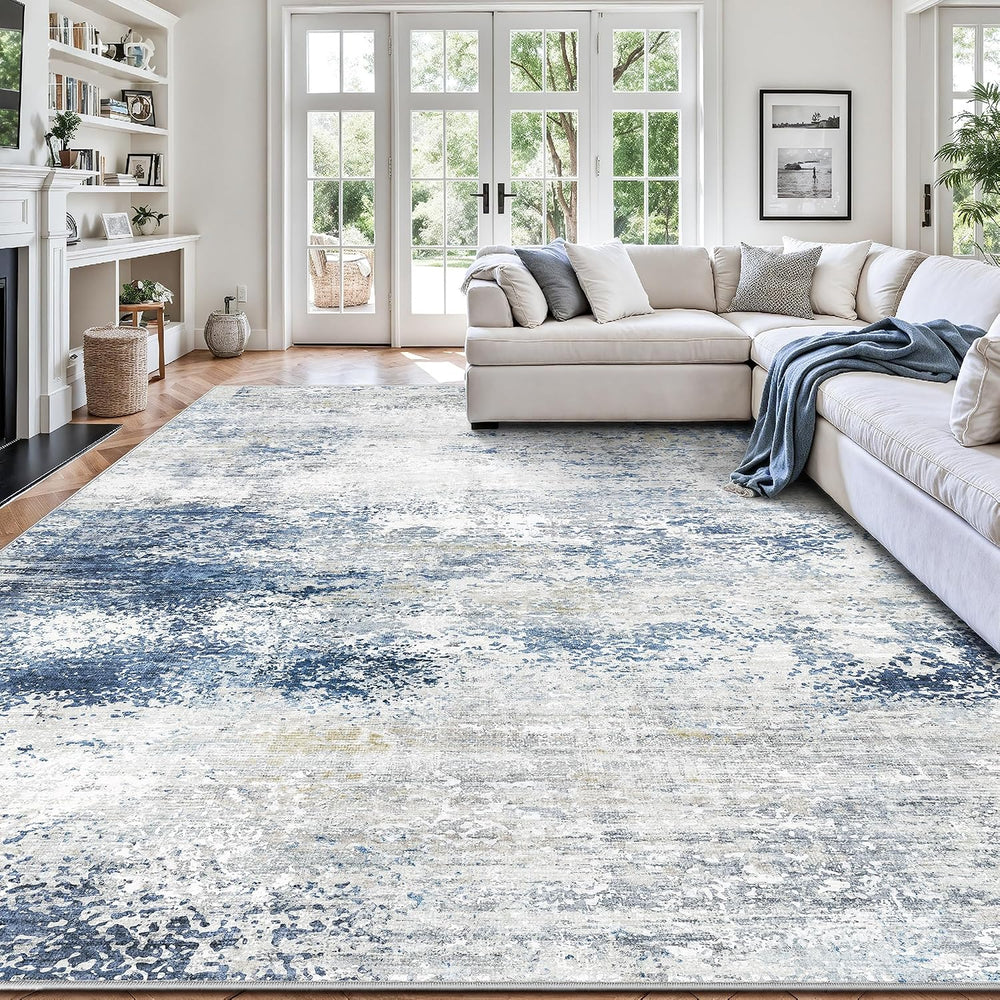 8x10 Area Rugs, Abstract Modern Ultra Soft Washable Rug, Non Slip Carpet with...