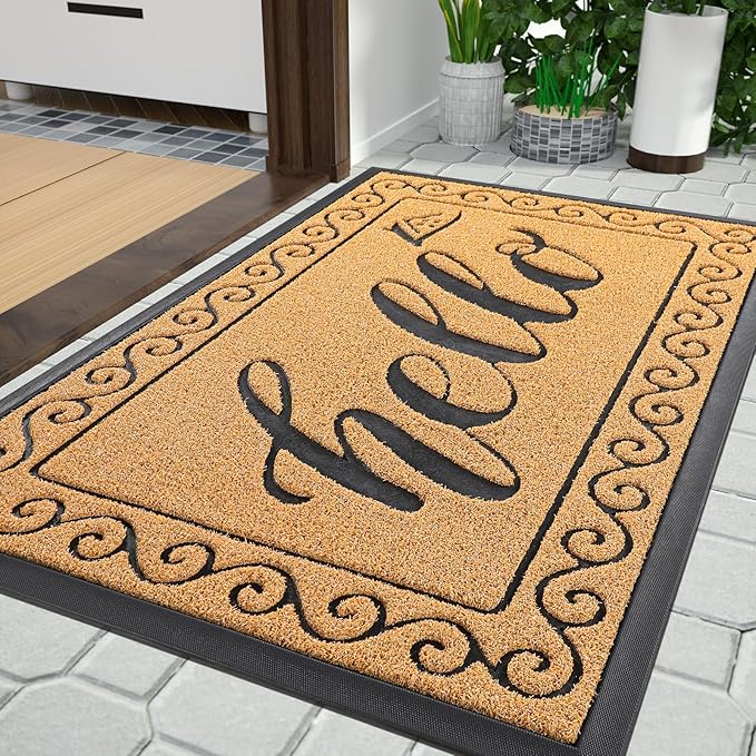 Yimobra Welcome Mats for Front Door 29.5x17, Heavy Duty Waterproof Outdoor Door by Yimobra