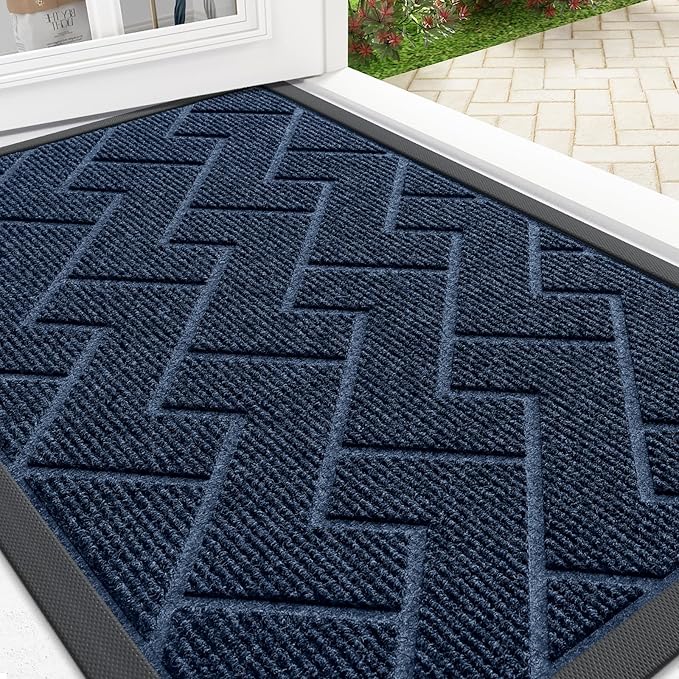 OLANLY Front Door Mat Indoor Outdoor Entrance, Waterproof All-Season, by OLANLY
