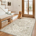 Madane Area Rug 3x5, Entryway Washable Printed Vintage Kitchen Carpet Non Slip by Madane
