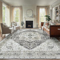 AMADA HOMEFURNISHING 9x12 Area Rug, Washable Low-Profile Large Area Rug by AMADAHOMEFURNISHING