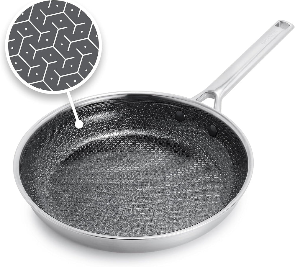 GreenPan Hybrid 10” Nonstick Stainless Steel Frying Pan, APEX Tri-Ply
