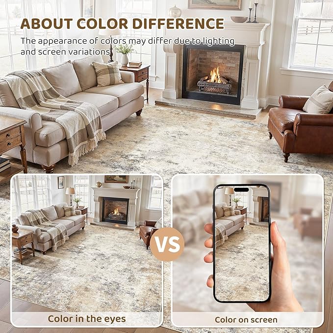 UERMEI 12x14 Area Rug Living Room Rugs - Image 4