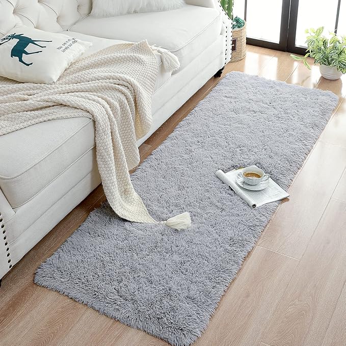 Chicrug Soft Runner Rugs for Bedroom Living Room Plush Fluffy Rug 2x7 Feet - Image 5