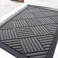 OLANLY Front Door Mat Outside Entrance 35x23, Heavy Duty Sturdy Natural Rubber by OLANLY