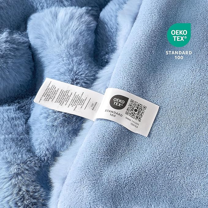 Cozy Bliss Faux Fur Bubble Throw - Image 6