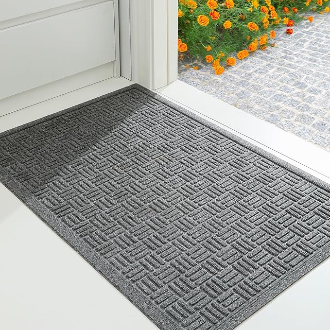 Mibao Front Door Mat Indoor Outdoor Entrance, Dirt Trapping Waterproof - Image 9