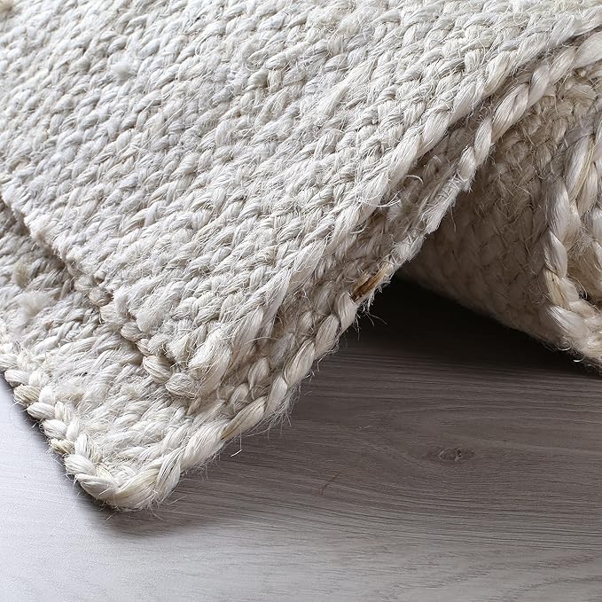 Hausattire Hand Woven Jute Braided Rug, Reversible Boho Entry Area Rugs - Image 6
