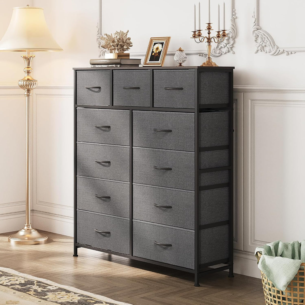 wlive tall dresser for bedroom, 11 drawer chest shown in use