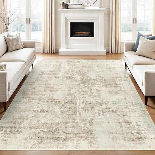 6x9 Abstract Area Rugs for Living Room 6 x 9 Washable Non Slip Low Pile Gray by Soalmost
