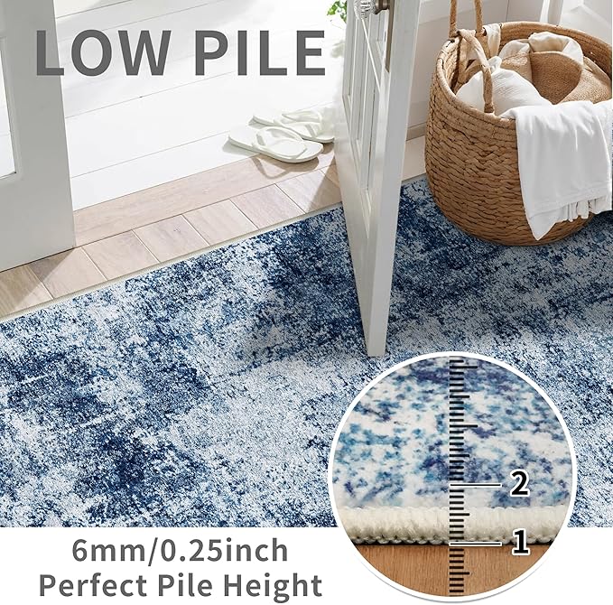 3x6 Washable Entryway Runner Rug: Non Slip Wide Hallway Runners Easy-to-Clean - Image 4