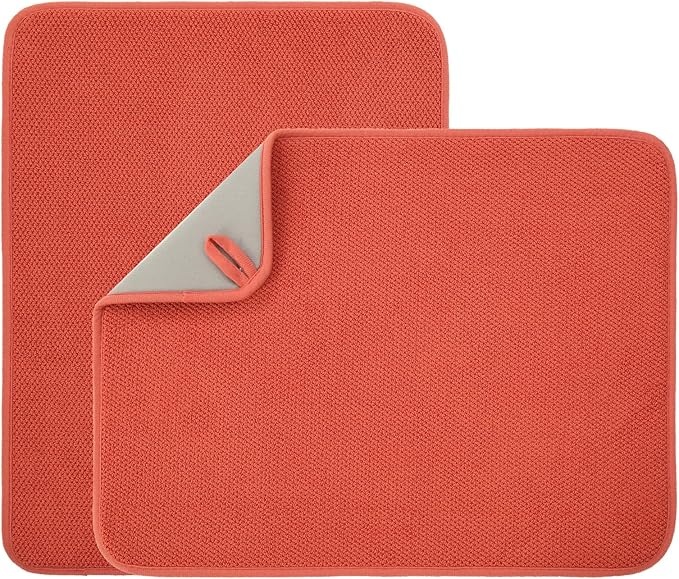 2 Pack Microfiber Dish Drying Mat by VESHE