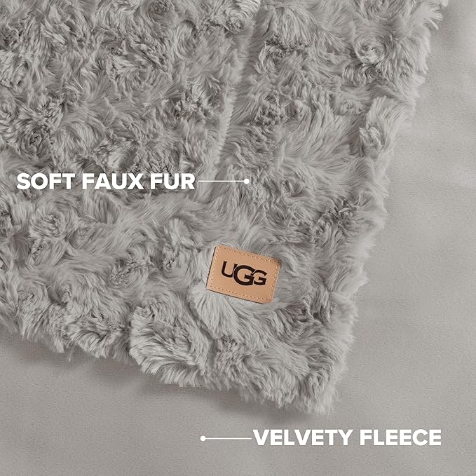 UGG Adalee Faux Fur Twin Blanket, Fluffy Blanket - Image 3