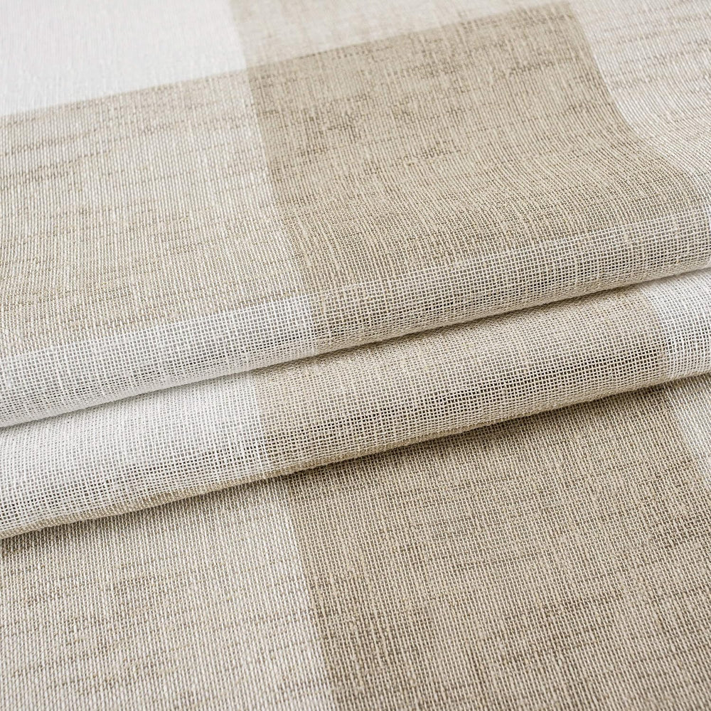 DriftAway Buffalo Plaid Blackout Curtains 2 Panels W52 x L84, Taupe