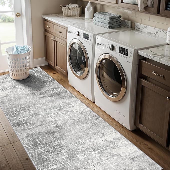 HY HAOYUNLAI Abstract 2x8 Runner: Washable Non-Slip 8ft Hallway Carpet - Image 5