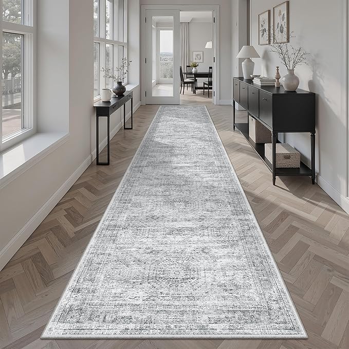 Runner Rug 2x10 Washable Non-Slip Hallway Runner Rugs - Image 3