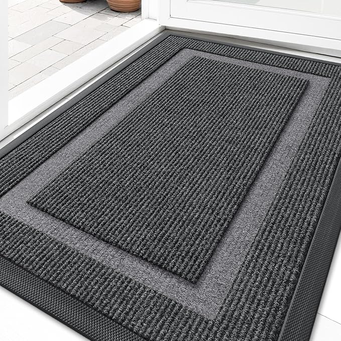 OLANLY Front Door Mat Indoor Outdoor Entrance, Waterproof All-Season, by OLANLY