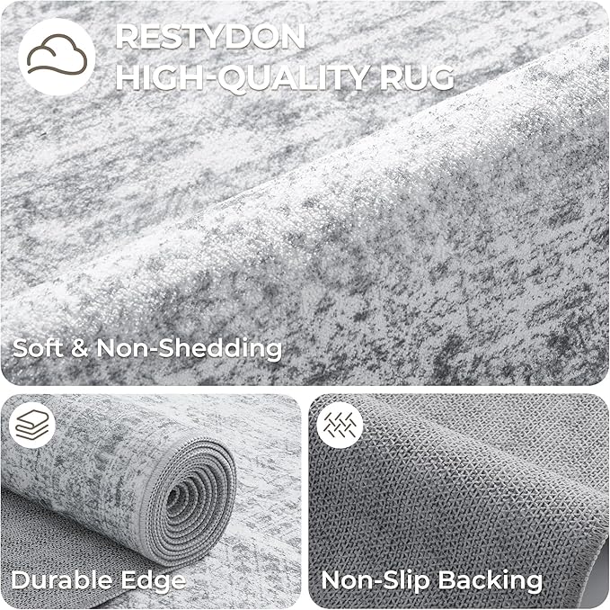 Washable Runner Rug 2.5x12, Non-Slip Long Bathroom Rugs Runner - Image 7