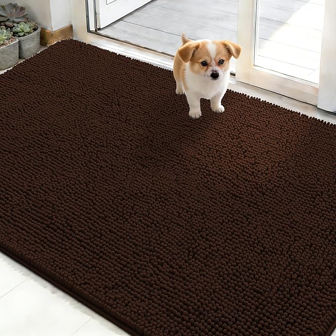 OLANLY Dog Door Mat for Muddy Paws 50x30, Absorbs Moisture and Dirt, Absorbent by OLANLY