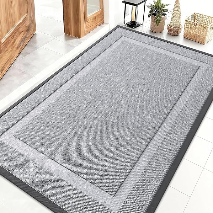 OLANLY Front Door Mat Indoor Outdoor Entrance, Waterproof All-Season, by OLANLY