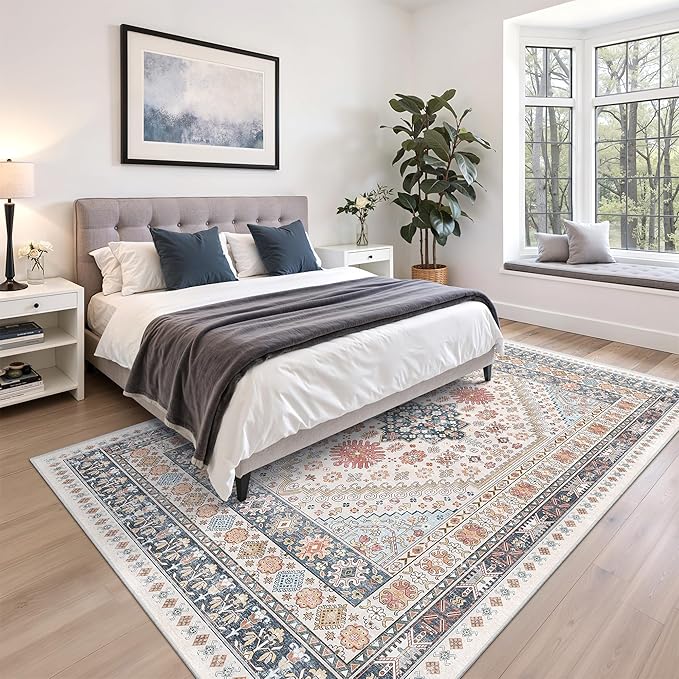 zesthome 7x9 Area Rugs for Living Room, Non-Slip Backing Washable Rugs - Image 9