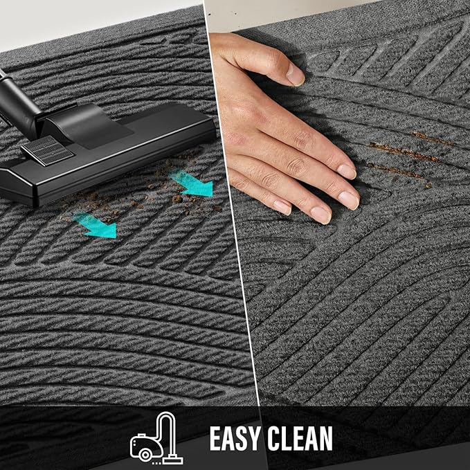 HIYARD Sturdy Front Door Mat, Absorbent Muddy Dirt Resist Welcome Door Mats - Image 6