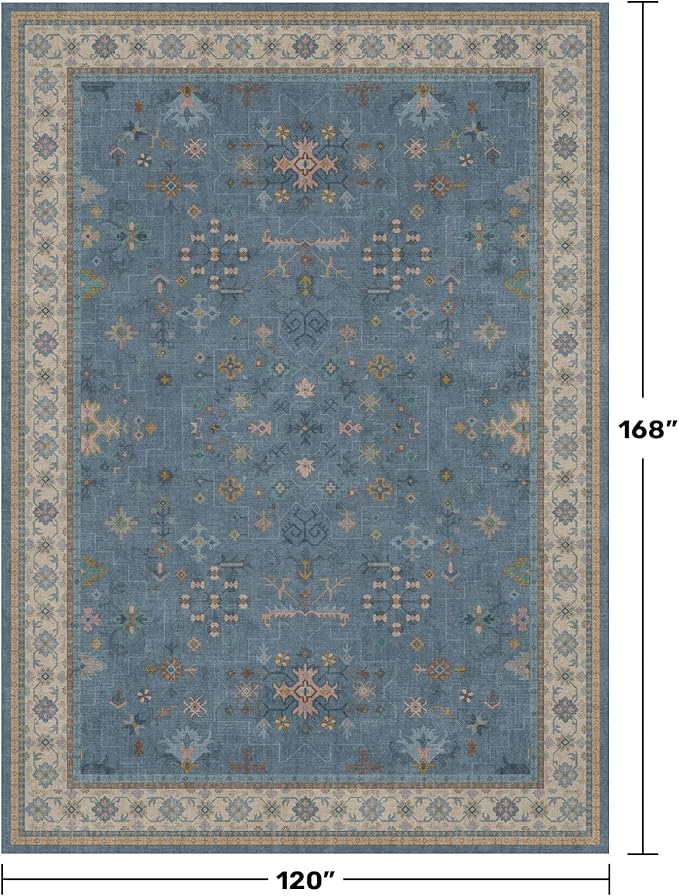 Hazo Haus Blue Big Rugs for Living Room - Image 2