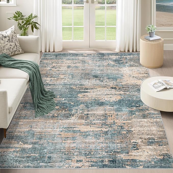 XLUEZ 5x7 Area Rugs for Living Room, Washable Modern Abstract Large Area Rug by XLUEZ