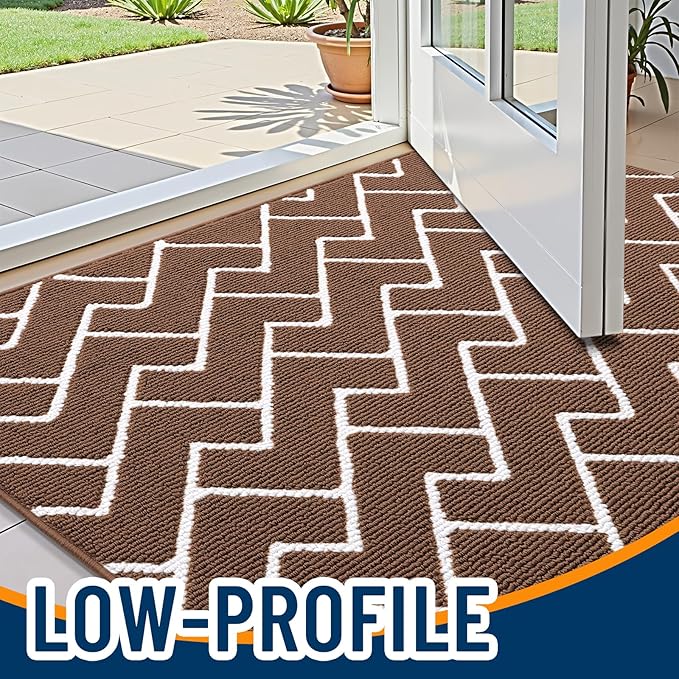 OLANLY Front Door Mat, Non-Slip Rubber Backing, Dirt Resistant and Absorbent - Image 3