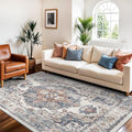 4x6 Living Room Area Rugs: Washable Boho Bedside Rugs Non-Slip Low Pile Small by HYHAOYUNLAI