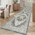 Madane Hallway Runner Rug 2'6''x10' Kitchen Runner, Non Slip Vintage Runners by Madane