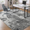 Living Room Rug 9x11 Gray Area Rugs Machine Washable Abstract Boho Large Rug by OmpaaHomeDecor